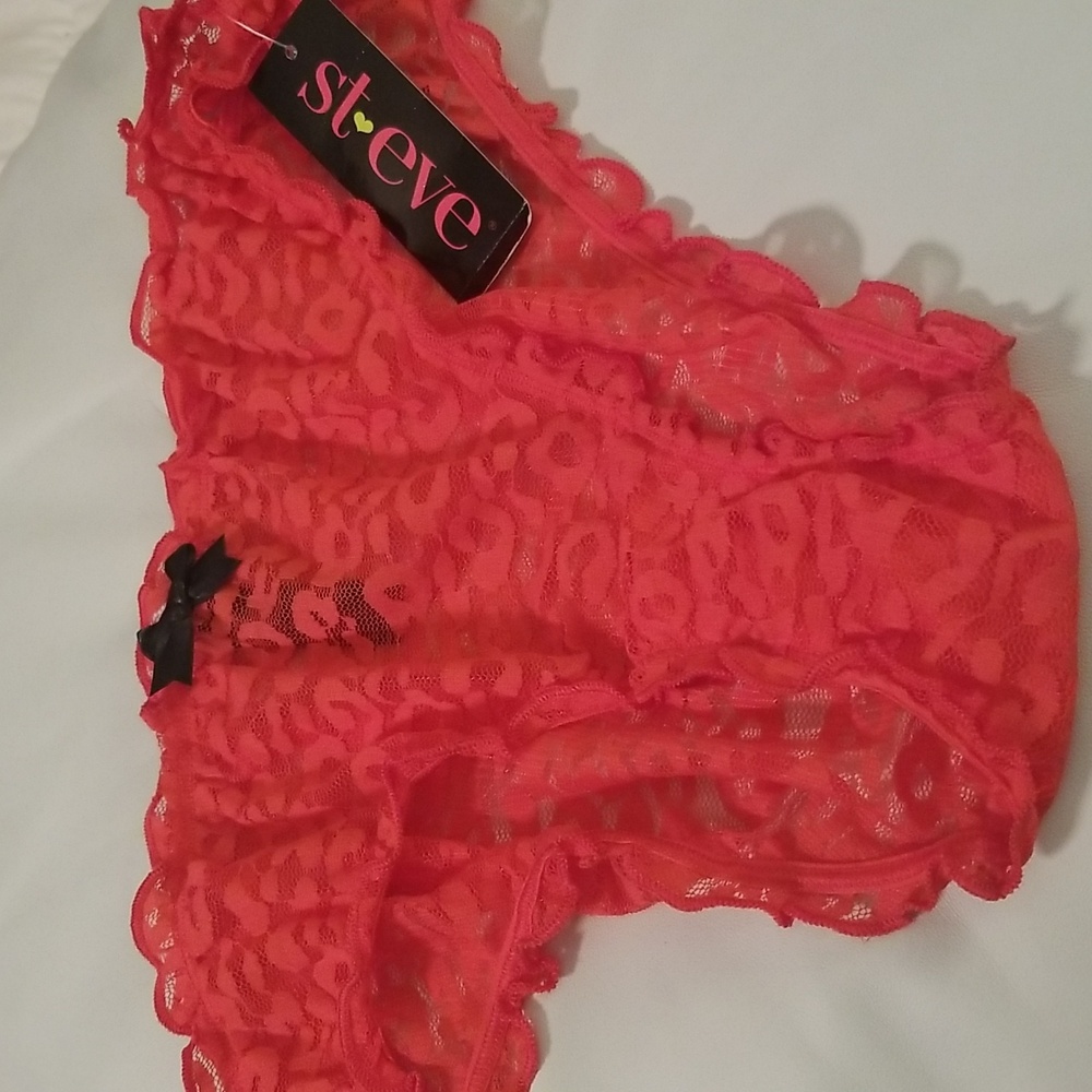 Women's Steve Intimates Lingerie; Coral; Size XL